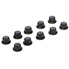 Losi M3 Flanged Aluminum Lock Nuts, Black (10)