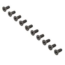 Losi Flat Head Screws, M4 x 10mm STL (10)