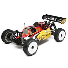 Losi 1/8 8IGHT 4X4 Nitro Buggy RTR, Red/Yellow