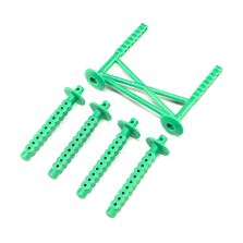 Losi Rear Body Support and Body Posts, Green: LMT
