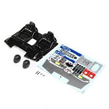 Losi Interior Set with Helmets, Clear: SBR 2.0