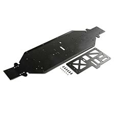 Losi Chassis with Brace, 4mm Black: DBXL-E 2.0
