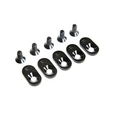 Losi Engine Mount Insert and Screws 21T, Black (5): 5ive-T 2.0 (fits 62T spur)