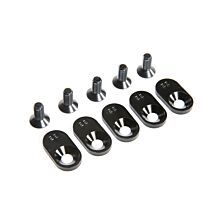 Losi Engine Mount Insert and Screws 22T, Black (5): 5ive-T 2.0 (fits 62T spur)
