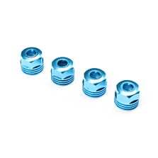 Losi Lower Shock Caps, Aluminum, King Blue (4): SBR 2.0
