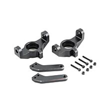 Losi Front Spindle Set, Black, Aluminum: MTXL