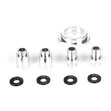 Losi Engine Mount Spacer and Clutch Mount, Aluminum, Silver: MTXL