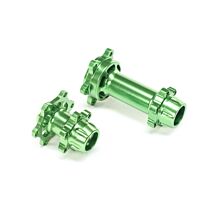 Losi Aluminum Hub Set, Machined, Green: PM-MX/SM
