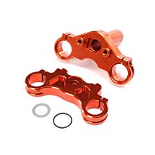 Losi Aluminum Triple Clamp Set, Orange: PM-MX/SM