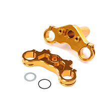 Losi Aluminum Triple Clamp Set, Gold: PM-MX/SM