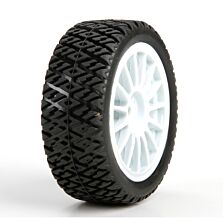 Losi 1/14 Gravel Spec Front/Rear 2.0 Pre-Mounted Tires, 12mm Hex (2): Mini Rally
