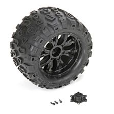 Losi Wheel and Tire Mounted (2): TEN MT