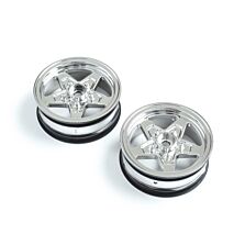 Losi Front Wheel, Chrome (2): 22S Drag