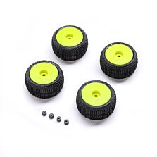 Pro-Line Racing Blockade Tire, Pro-Line OE, Wheel, Yellow, Mounted: Micro-T