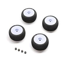 Pro-Line Racing Blockade Tire, Pro-Line OE, Wheel, White, Mounted: Micro-T