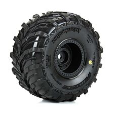 Pro-Line Racing Dreadnaught Mounted Black Wheel F/R (4) for ARRMA GORGON/QUAKE GROM