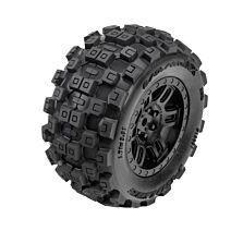Pro-Line Racing Badlands Front/Rear Tires MTD 12mm Black Split Six (2): ARRMA MINI KRATON