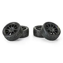 Pro-Line Racing 1/14 Vector Tire MTD 12mm Black Mach-10 Wheel (4): ARRMA TYPHON GROM