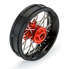Pro-Line Racing 1/4 Pro-Spec Aluminum V2 Bead Front Wheel Black/Red (1): Promoto-SM