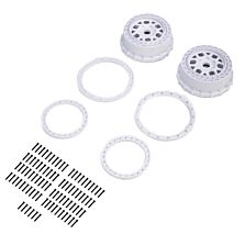 Pro-Line Racing Wheel and Beadlock Set, White (2): 5IVE-T 3.0