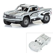 Pro-Line Racing 1/16 Pre-Cut 2019 Chevy Silverado Trophy Truck Gray Body: GROM