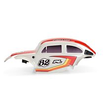 Pro-Line Racing Class 1 VW Bug Red Race Body Conversion Kit and Flat Iron M/T Tires Mounted 12mm Chrome Diablo (4) for ARRMA TYPHON GROM