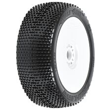 Pro-Line Racing 1/8 Hole Shot 2.0 S3 Front/Rear Buggy Tires Mounted 17mm White (2)