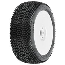 Pro-Line Racing 1/8 Hex Shot S3 Front/Rear Buggy Tires Mounted 17mm White (2)