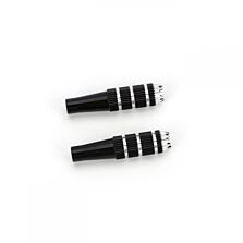 Spektrum Gimbal Stick Ends 34mm, Black with Silver (2): DX6i, DX6e, DX7s, DX8, DX9, DX18QQ