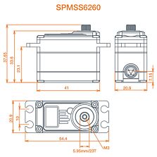 Spektrum S6260 Standard Digital HV High Speed Metal Gear Surface Servo