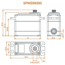 Spektrum S6280 Standard Digital HV Ultra Torque High Speed Waterproof Metal Gear Surface Servo