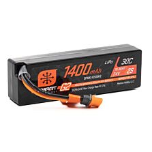 Spektrum Accessories 7.4V 1400mAh 2S 30C Smart G2 LiPo Battery: IC2