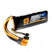 Spektrum Accessories 6.6V 2200mAh 2S 15C Smart LiFe Receiver Battery: Universal Receiver, IC3