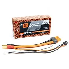 Spektrum Accessories 7.4V 5000mAh 2S 50C Smart Race Shorty Hardcase LiPo Battery: Tubes, 5mm