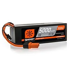 Spektrum Accessories 11.1V 5000mAh 3S 100C Smart Hardcase LiPo Battery: IC5