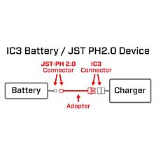 Spektrum Accessories Adapter: IC3 Battery / JST-PH 2.0 Device