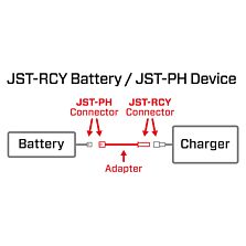 Spektrum Accessories Adapter: JST-RCY Battery / JST-PH Device