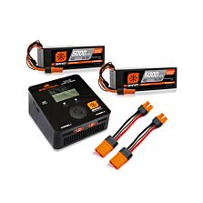 Spektrum Accessories Smart Powerstage 8S Surface Bundle: 5000mAh 4S LiPo Battery (2) / S2100 Charger (EU)