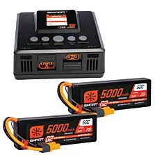 Spektrum Accessories Smart Powerstage 4S Surface Bundle: (2) G2 5000mAh 2S LiPo IC5 & S250 Charger EU