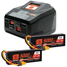 Spektrum Accessories Smart Powerstage 4S Surface Bundle: (2) G2 5000mAh 2S LiPo IC5 & S2100 Charger EU