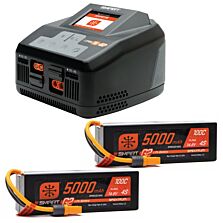 Spektrum Accessories Smart Powerstage 8S Surface Bundle: (2) G2 5000mAh 4S LiPo IC5 & S2100 Charger EU