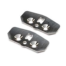 Team Losi Racing Skid Plate, Adjustable Chassis, +2, Titanium (2): 8X 2.0