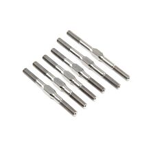 Team Losi Racing Turnbuckle Set, Titanium (6): 5IVE B, MINI WRC