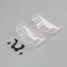 Team Losi Racing Low Front Wing Clear with Mount (2): 22 5.0