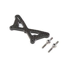 Team Losi Racing Carbon Front Tower with Ti Standoffs: 22 5.0