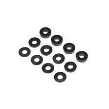 Team Losi Racing M3 Aluminum Washer Set, Black (4ea)