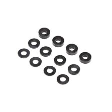 Team Losi Racing M3 Caster Block Aluminum Washer Set, Black (4)