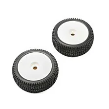 Team Losi Racing 1/5 Mounted Wheel and Tire, White (2): 5IVE-B