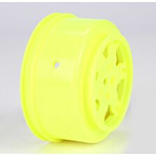 Team Losi Racing 1/10 Front/Rear SCT 2.2/3.0 Wheels, 12mm Hex, Yellow (2): 22 SCT
