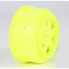 Team Losi Racing 1/10 Front/Rear SCT 2.2/3.0 Wheels, 12mm Hex, Yellow (2): 22 SCT
